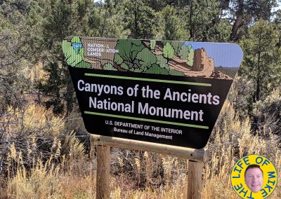 Canyons of the Ancients National Monument sign