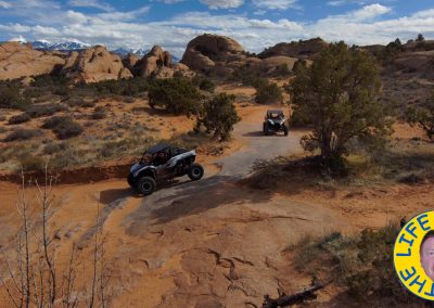 Fins and Things trails with La Sal Mountains