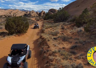Fins and Things trails with La Sal Mountains