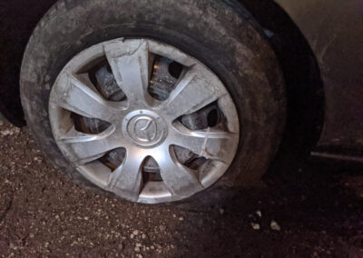 One of our two Flat Tires