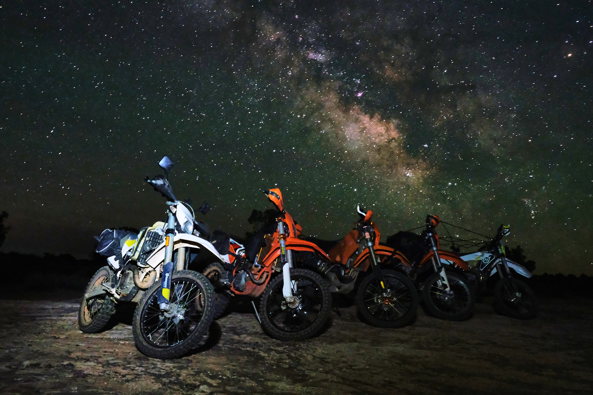 Motorcycle Milky Way
